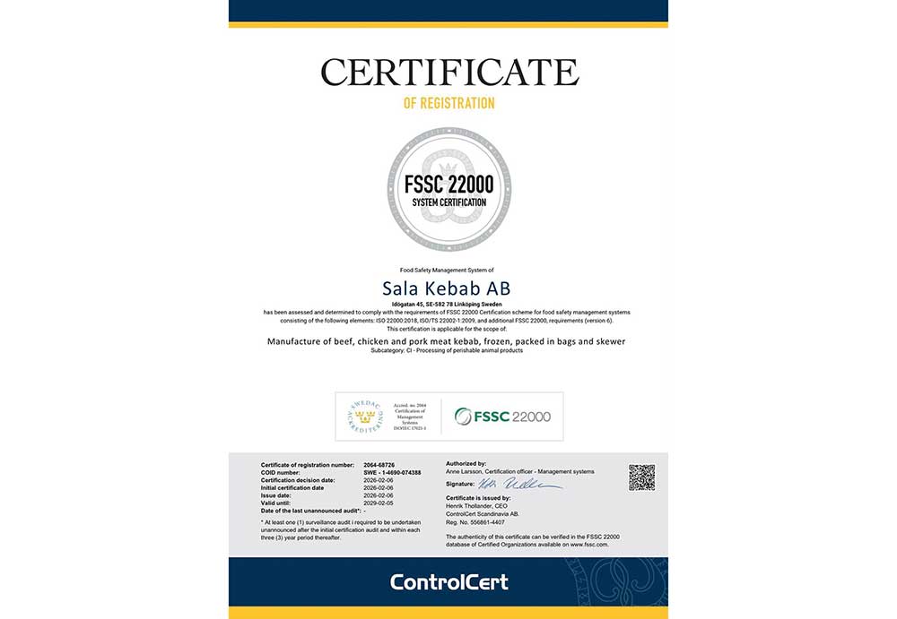FSSC 22000 Certifiering
